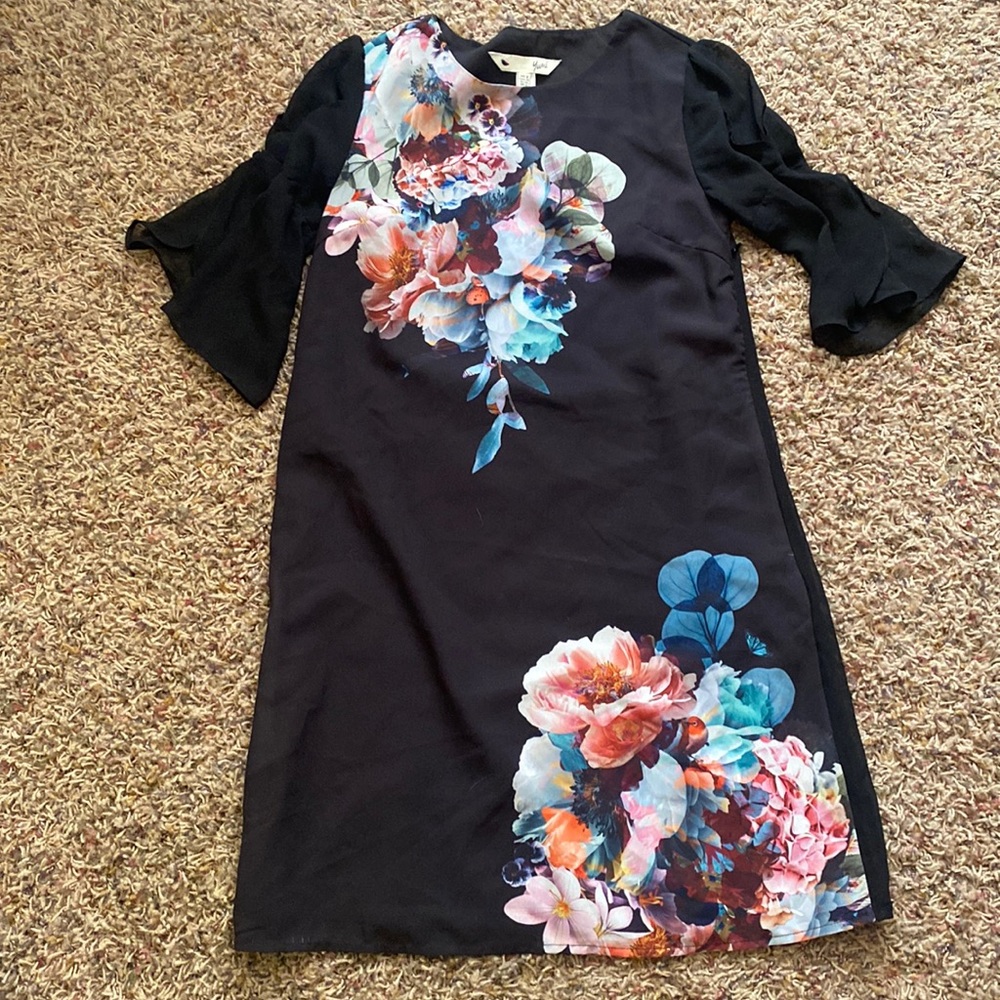 Black Yumi floral dress
